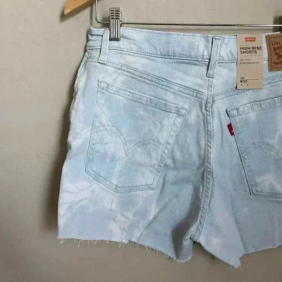 Levi's High Rise Bleached Wash Shorts Size 30 - Picture 13 of 14